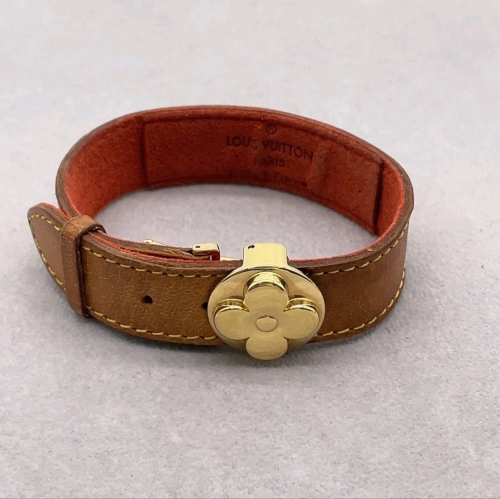 Authentic Louis Vuitton Brown and Gold Bracelet - Picture 3 of 12